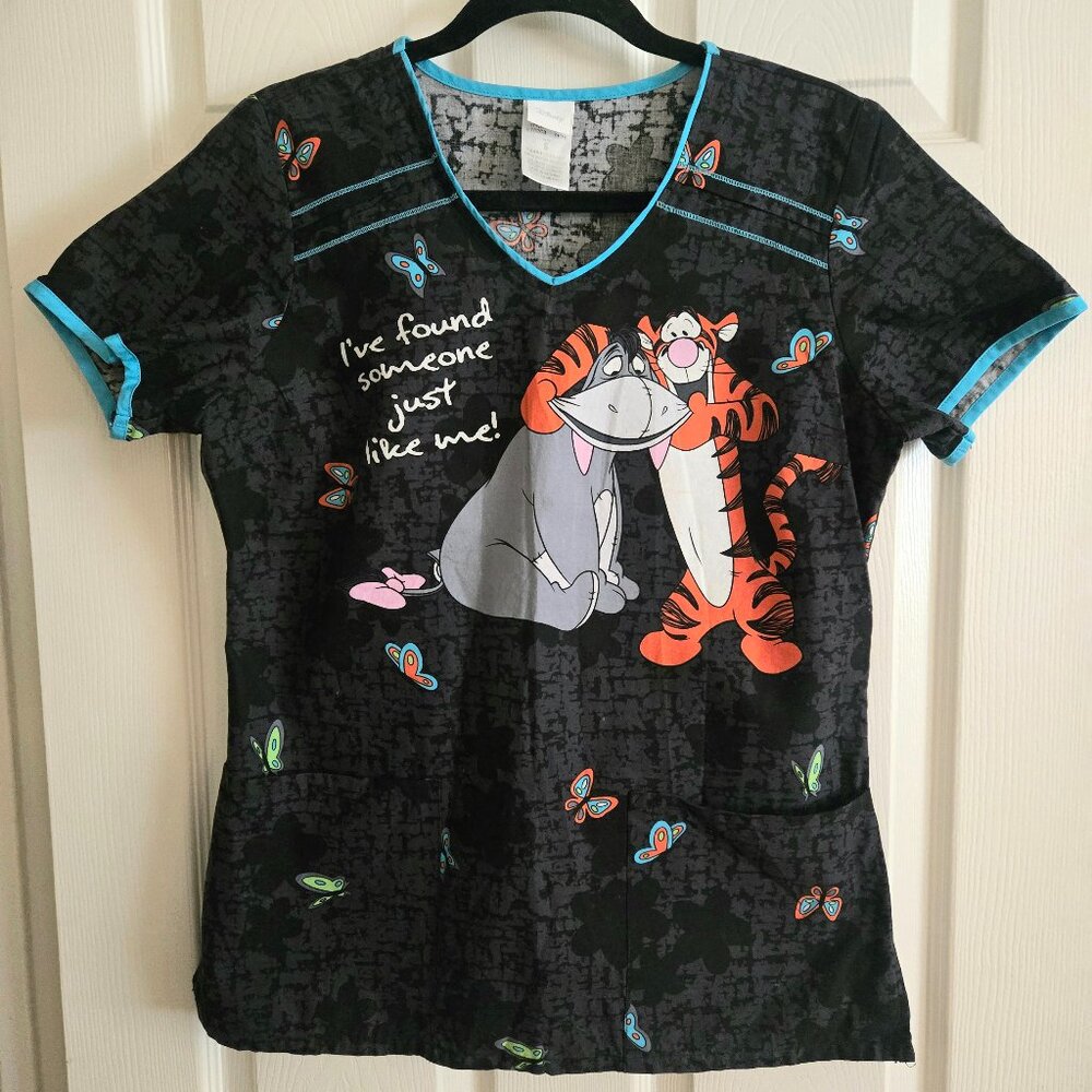 Disney Eeyore and Tigger Scrub Top Small